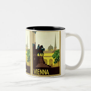 Wien ~ Vintage österreichische Reise Zweifarbige Tasse