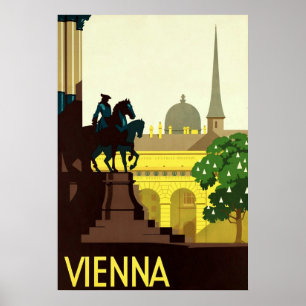 Wien ~ Vintages österreichisches Reiseplakat Poster