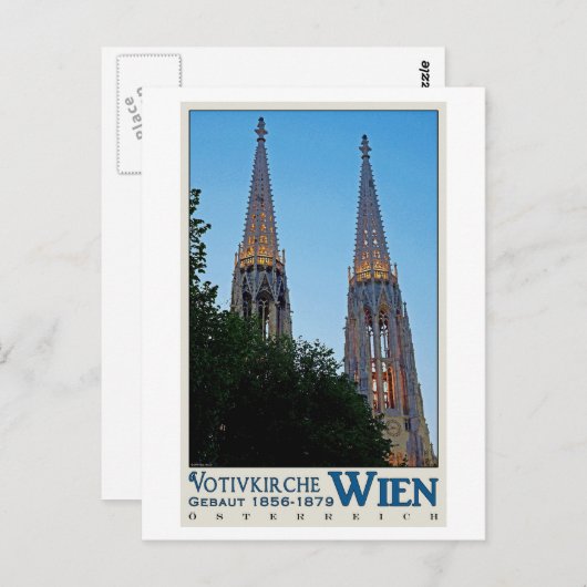 Wien - Votivkirche Postkarte (Vorne/Hinten)