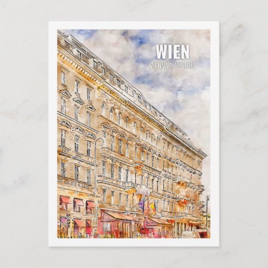 Wien Wien Wien Österreich Berühmter Reiseort Water Postkarte (Vorderseite)