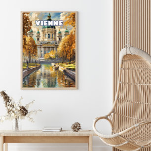 Wien, wo Kaffee eine Kunst, eine Leidenschaft ist Poster