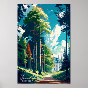 Wien Woods Austria Vintage Place Poster