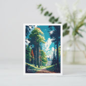 Wien Woods Austria Vintage Place Postkarte (Stehend Vorderseite)