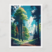 Wien Woods Austria Vintage Place Postkarte (Vorderseite)