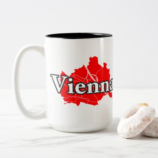 Wien Zweifarbige Tasse (Mit Donut)