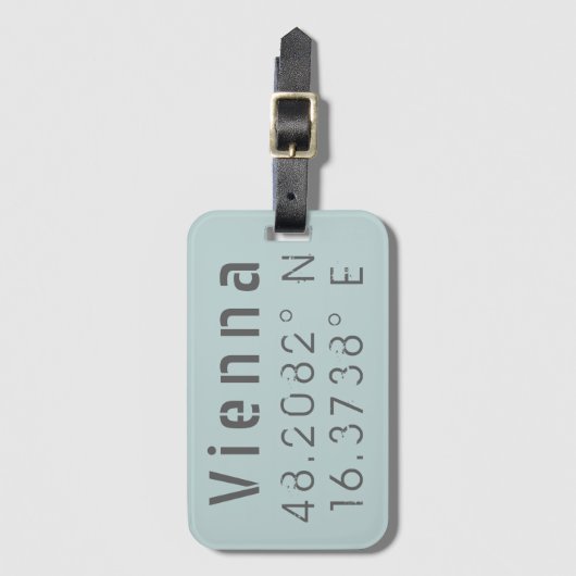 Wiener Breitengrad Gepäckanhänger (Vorderseite Vertikal)