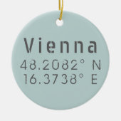 Wiener Breitengrad Keramik Ornament (Vorne)