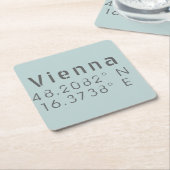 Wiener Breitengrad Rechteckiger Pappuntersetzer (angewinkelt)