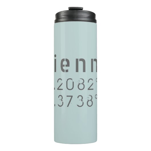 Wiener Breitengrad Thermosbecher (Vorderseite)