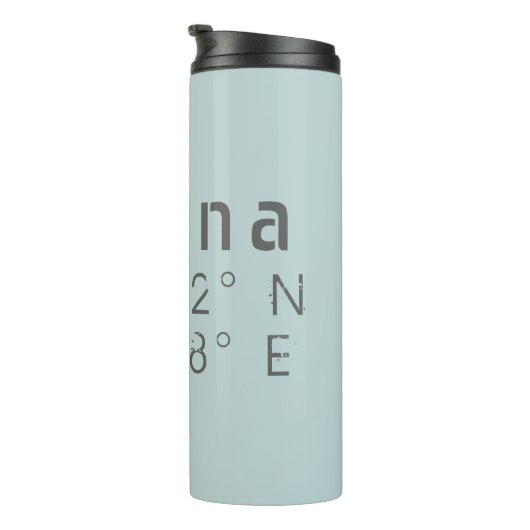 Wiener Breitengrad Thermosbecher (Nach rechts gedreht)