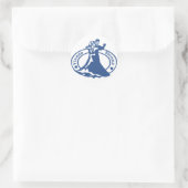 Wiener Briefmarke Runder Aufkleber (Tasche)