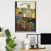 Wiener Café: Die Schachspieler (Dackel Café: Die Poster (Heimbüro)