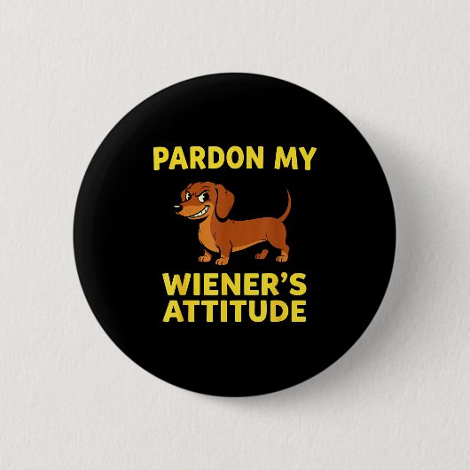 Wiener Dog Dachshund Button (Vorderseite)