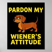 Wiener Dog Dachshund  Poster (Vorne)