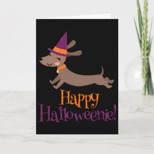 Wiener Dog Halloween Skelett Dachshund Liebhaber H Karte