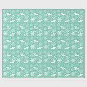 Wiener Dog Snowflake Christmas Wrapping Paper Geschenkpapier (Flach)