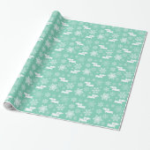 Wiener Dog Snowflake Christmas Wrapping Paper Geschenkpapier (Ungerollt)