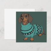 Wiener Dog Weihnachten Hässlicher Pullover Dachshu (Vorne/Hinten)