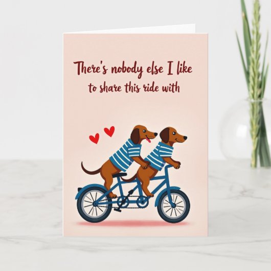 Wiener Dogs Tandem Love Card Karte (Vorderseite)