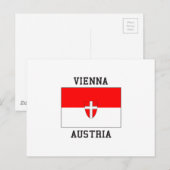 Wiener Flagge Postkarte (Vorne/Hinten)
