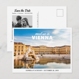 Wiener Hochzeit Österreich Termin merken Retro Postkarte