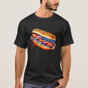 Wiener Hotdog Kostüm USA 4. Juli-Party-Outfit T-Shirt