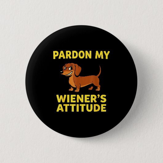 Wiener Hund Dachshund Button (Vorderseite)