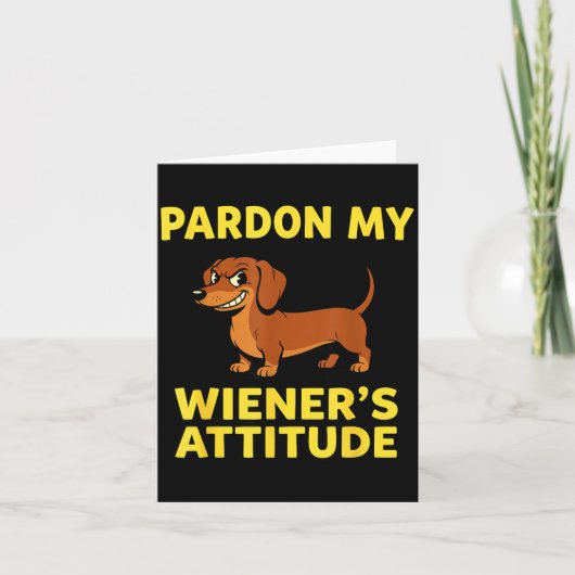 Wiener Hund Dachshund Karte (Vorderseite)