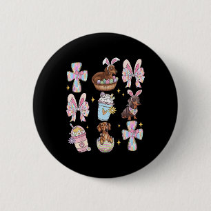 Wiener Hund Dachshund Kokette Schleife Christliche Button