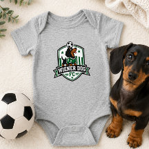 Wiener-Hund-Fußball-Fanclub-Baby-Outfit