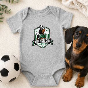 Wiener-Hund-Fußball-Fanclub-Baby-Outfit Baby Strampler