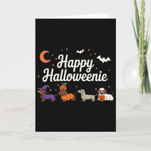 Wiener Hund Hexe Frohes Halloweenie Süßes Hallowee Karte