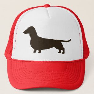 Wiener-Hund-Silhouette (Kurzhaar-Dackel) Truckerkappe