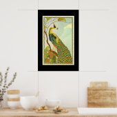 Wiener Jugendstil-Pfau Poster (Küche)
