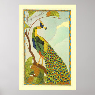 Wiener Jugendstil-Pfau Poster