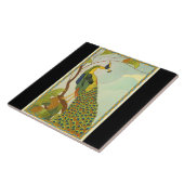 Wiener Kunst Nouveau Pfau Fliese (Seite)