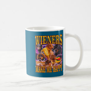 Wiener machen mich glücklich lustiger Dachshund-Hu Kaffeetasse