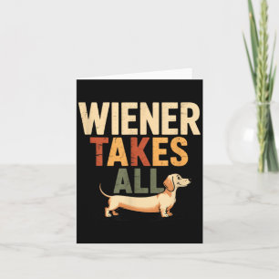 Wiener nimmt lustiges süßes Dachshund-Doxie-Liebha Karte
