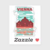 Wiener Reiseplakat Aufkleber (Blatt)