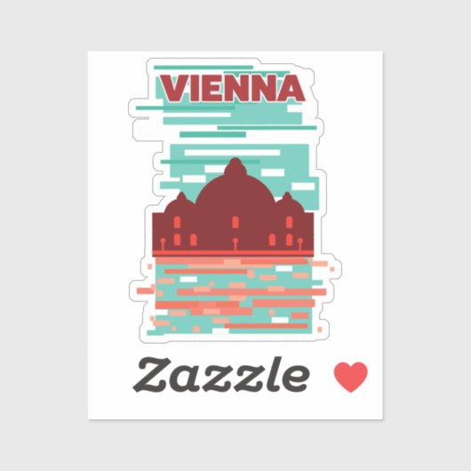Wiener Reiseplakat Aufkleber (Blatt)