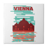 Wiener Reiseplakat Fliese (Vorderseite)