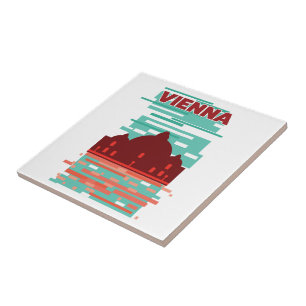 Wiener Reiseplakat Fliese