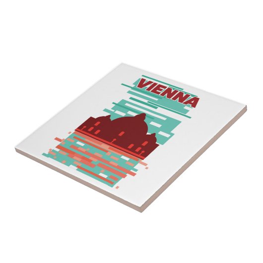 Wiener Reiseplakat Fliese (Seite)