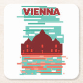 Wiener Reiseplakat Rechteckiger Pappuntersetzer (Vorderseite)