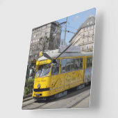 Wiener Ringbahn Quadratische Wanduhr (Winkel)