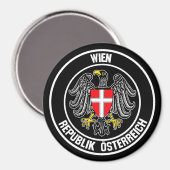 Wiener RundEmblem Magnet (Vorderseite/Rückseite)