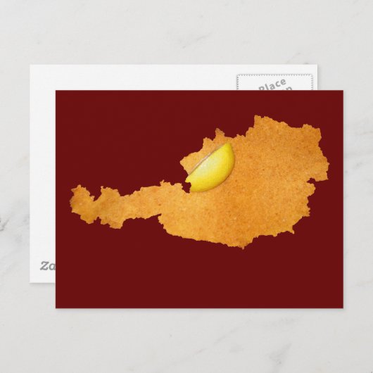 Wiener Schnitzel - Karte Österreichs (Vorne/Hinten)