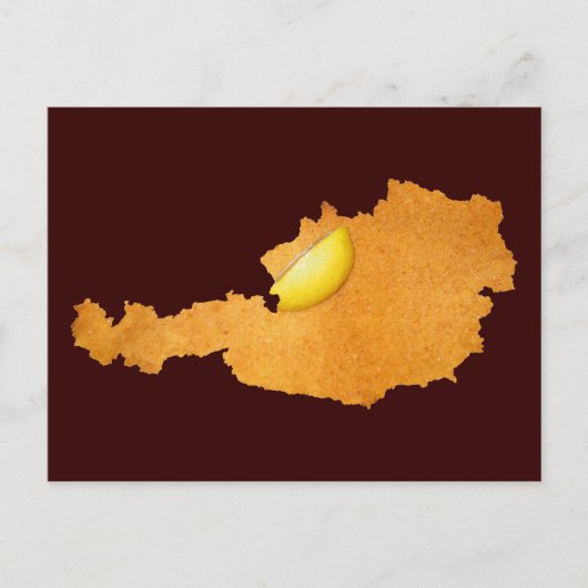 Wiener Schnitzel - Karte Österreichs (Vorderseite)