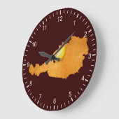 Wiener Schnitzel - Karte Österreichs Große Wanduhr (Winkel)