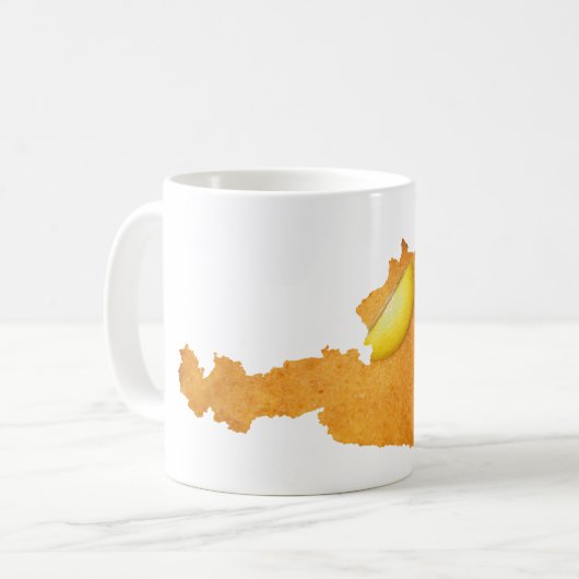 Wiener Schnitzel - Karte Österreichs Kaffeetasse (Vorderseite Links)